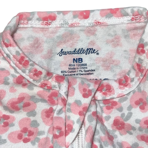 Newborn Baby Girl Swaddle Me Swaddles Set of 3 Zip Up Wrap Sleep Sack - Picture 3 of 8